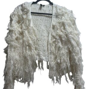 White Fuzzy Cardigan